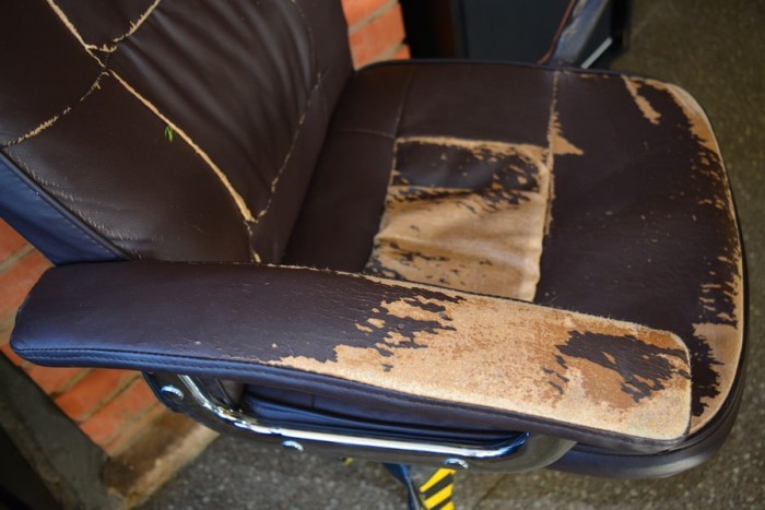 Перетяжка сиденья офисного кресла ДО и ПОСЛЕ