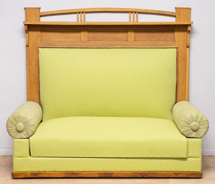 Перетяжка дивана с высокой спинкой ПОСЛЕ