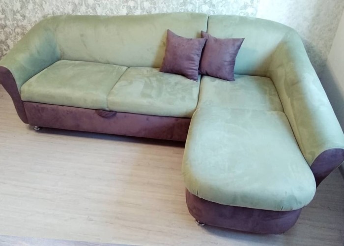 Перетяжка углового дивана-4904 ПОСЛЕ