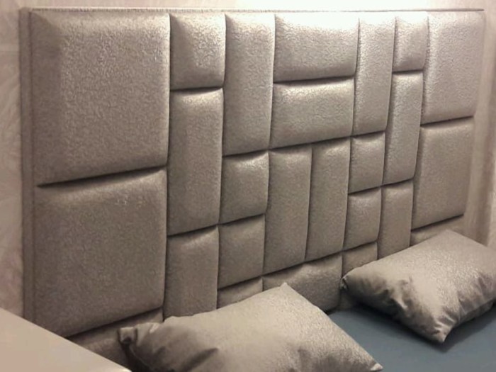 Перетяжка изголовья кровати Геометрия